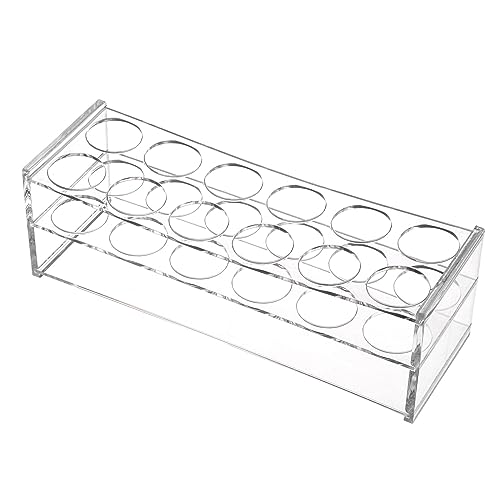 Porte-tubes en acrylique YOKIVE transparent à 12 prises pour laboratoire et flacons de 50ml