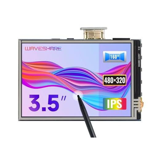 Waveshare Raspberry Pi 3.5 inch Resistive Touch Screen LCD Controlled High Resolution HDMI Interface Display Panel for Raspberry Pi 2B 3B 3B+ Zero Zero W Support Raspbian Ubuntu System