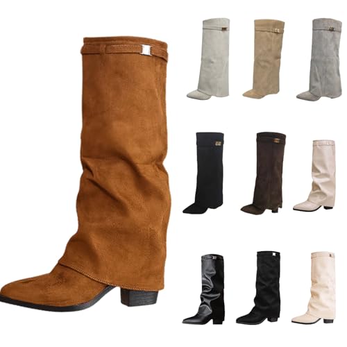 Bottes montantes pour femme Shark Boots Noires - Bout pointu avec talon plateforme - Bottes longues à talon haut - Bottes d’hiver chaudes en cuir - Bottes de mode confortables et élégantes - Bottes