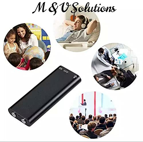 M & V Solutions® Digital Voice Recorder 4K Audio Recording Quality for Lectures Meetings Interviews Music with inbuilt Memory of 8GB 3