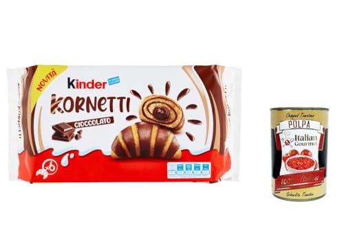Ferrero Cornetti Cioccolato Cornetti con relleno de chocolate - Paquete de 6 croissants de 252 g, cada paquete contiene 6 croissants + Polpa Italitan Gourmet 400 g