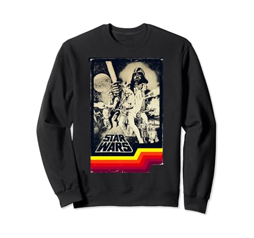 Sweat Star Wars Vintage pull col rond motif VHS casting original vêtement rétro homme femme