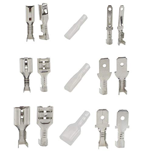DAFROH - Juego de terminales de cable (270 piezas) Conector eléctrico con terminales de cable de anillo, conector terminal con manguito aislante, conector redondo