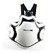 Protecteur Poitrine pour Sports Professionnels/Arts Martiaux, Protecteur Poitrine et Ventre Protecteur Corps Protection Corporelle pour la Boxe Muay Thai (White)