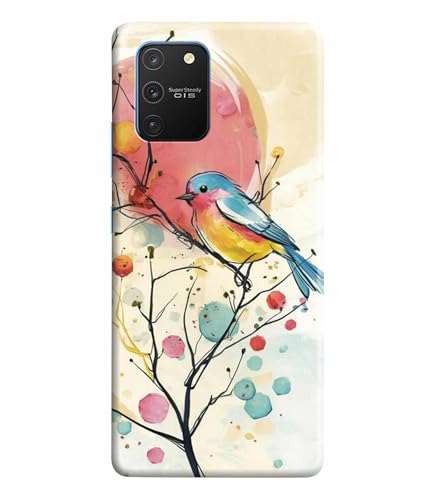 Image of Printed Hard Back Case Cover & Compatible for Samsung Galaxy S10 Lite | Birds Painting Art (Multicolor) - D1199