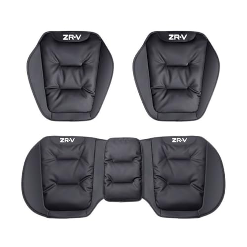 Chaoba 車用シートカバー シートクッション 耐久性のある質感 車用インテリア ブランドロゴ シートクッション 運転 オフィス用 家庭用 滑り止め 伸縮性 ナッパ 低反発 通気性 四季兼用 アンチヒップパッド (3個セット, ZR-V)