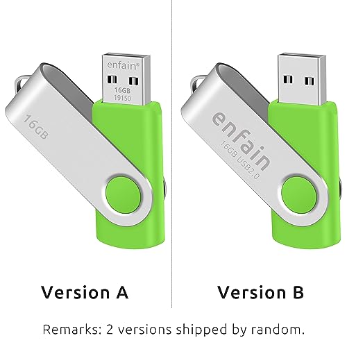Image of 10 X Enfain 16GB USB Flash Drive 2.0 Memory Zip Pen Disk Green, Ideal for Tradeshows, Branded Giveaways, and Other Event-Related Marketing Strategies