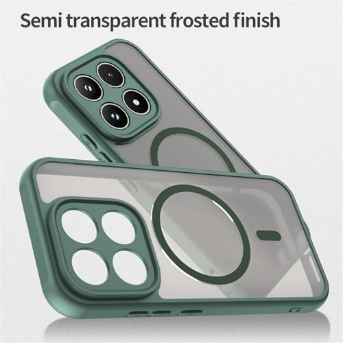 Image of Compatible with Xiaomi 17 Case Cover,Compatible with MagSafe,Anti-Fall,Compatible with Xiaomi 17 5G 25113PN0EC Cell Protective Phone Case Green