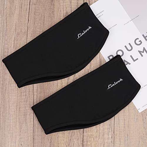 Winter Sport Stirnband für Damen und Herren - Ohrenwärmer Stirnbänder Ohrenschützer Warm Headband for Jogging, Laufen, Wandern, Fahrrad Motorrad Fahren Schwarz 2 Stück Farbe 1