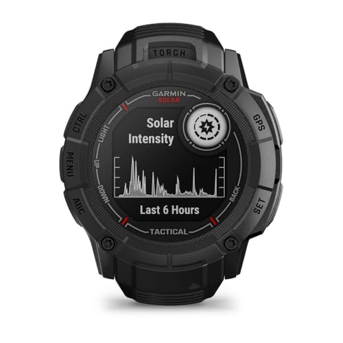 Garmin Instinct 2X Solar, Tactical, Smartwatch, 50mm, Ricarica solare, Autonomia infinita, Torcia LED, Calcolatore balistico, Kill Switch, Visore notturno, GPS, Cardio, SpO2, Pay (Black)