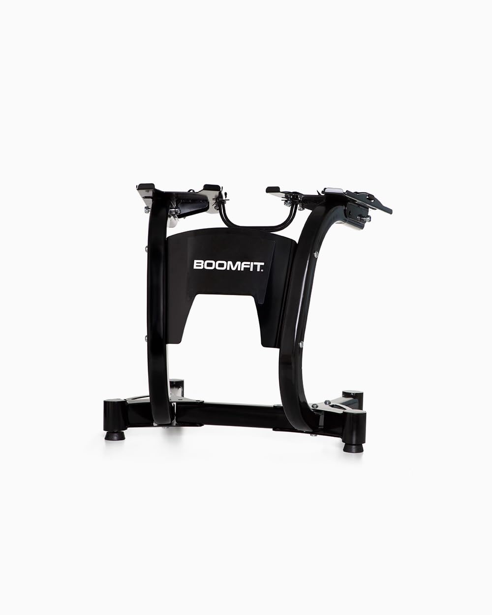 BOOMFIT Hantelablage mit 2 Geneigten Ebenen bis 200 kg | Kompakter Hantelständer aus Q235 Stahl für Kurzhanteln und Verstellbare Hanteln | Platzsparend für Home Gym Garage und Studio | Schwarz
