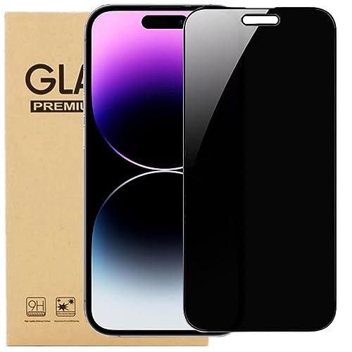 GAOYYDS 360°のぞき見防止 iPhone 14 Pro用 ガラスフィルム アイフォン 14 Pro対応 のぞき見防止 ガラスフィルム 360°覗き見防止 上下左右 全面保護 気泡ゼロ 指紋防止 硬度9H 飛散防止 キズ防止 衝撃吸収 撥油性 疎水