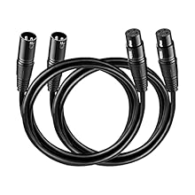 🎤【Prevent Interference】XLR cable uses 100% 24AWG oxygen-free copper conductors, 90% copper braided and Foil shielding and Copper, make the sound quality undisturbed by external signals. HI-FI sound, no noise/hum or hiss, superb noise protection. 3 ft...