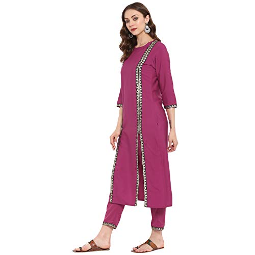 Image of ZIYAA Women's Crepe Straight Kurta