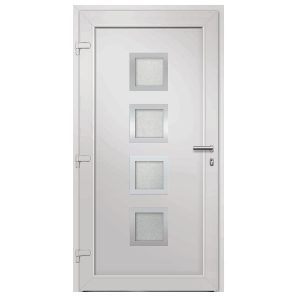 vidaXL Porta di Ingresso con Accessori Sicurezza Eleganza Entrata Casa Edifici Soglia Alluminio Rinforzi e Anima in Acciaio Antracite 108x208 cm