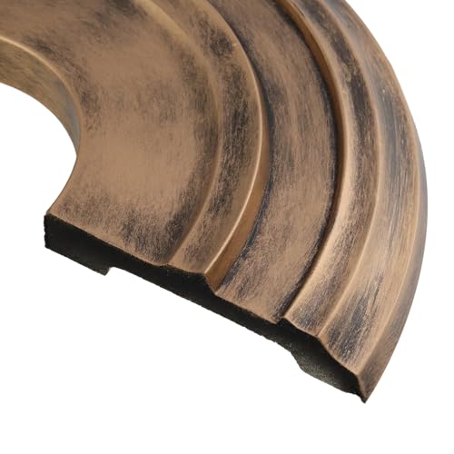 Image of PU Ceiling Medallions 2Pcs, 12.28 Inches x 3.94 Inches, Bronze Tone | Split Type, Fits 3.94 Inches Canopy, European Vintage Carving Style, Synthetic Foam Construction for Easy Installation
