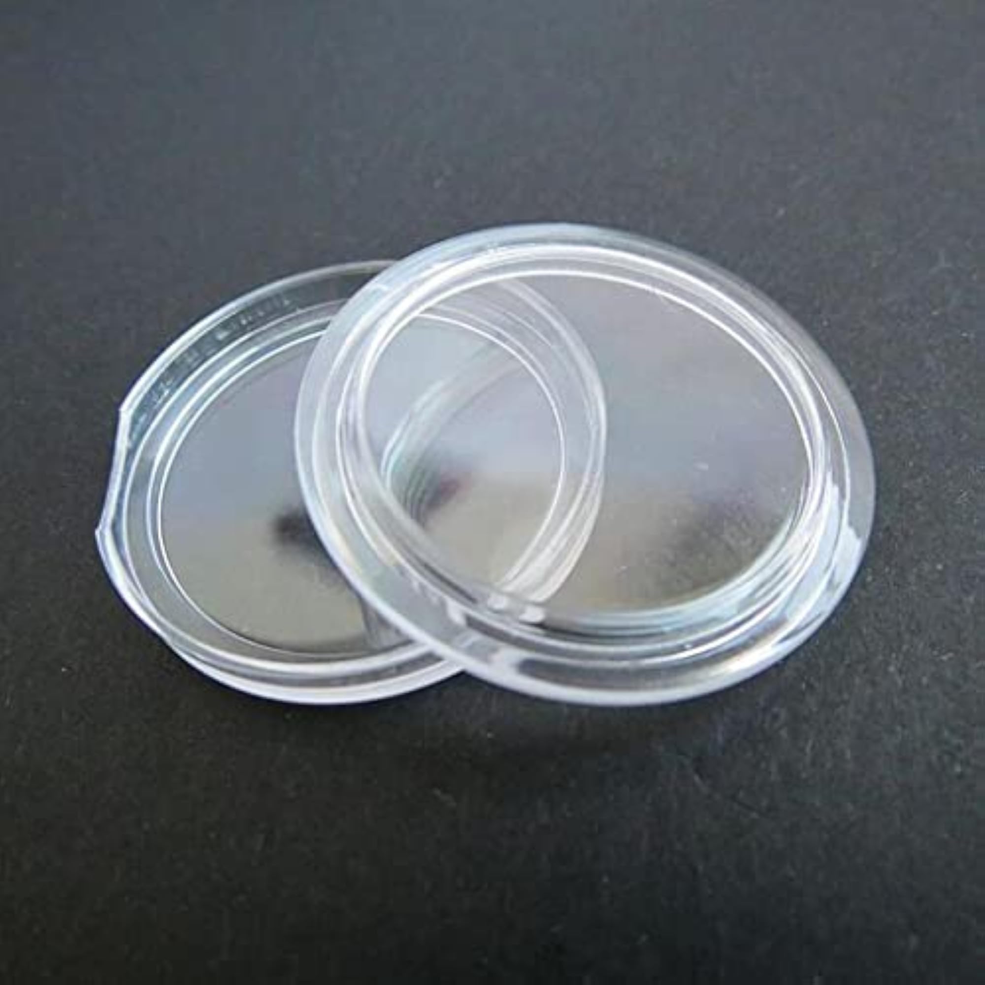 100 Coin Holder Capsules Clear Case Box