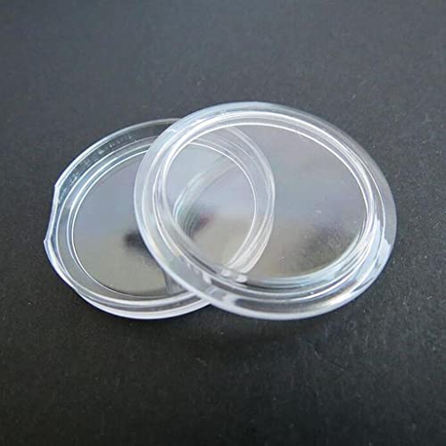100 cápsulas redondas transparentes para monedas 22mm miniatura 5