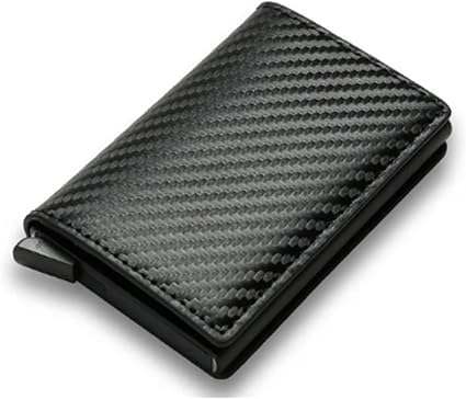 Carteira Masculina Slim Premium com Bloqueio RFID | Ejetor Automático de Cartões | Impermeável | Compacta em Couro PU – Alta Durabilidade e Design Moderno