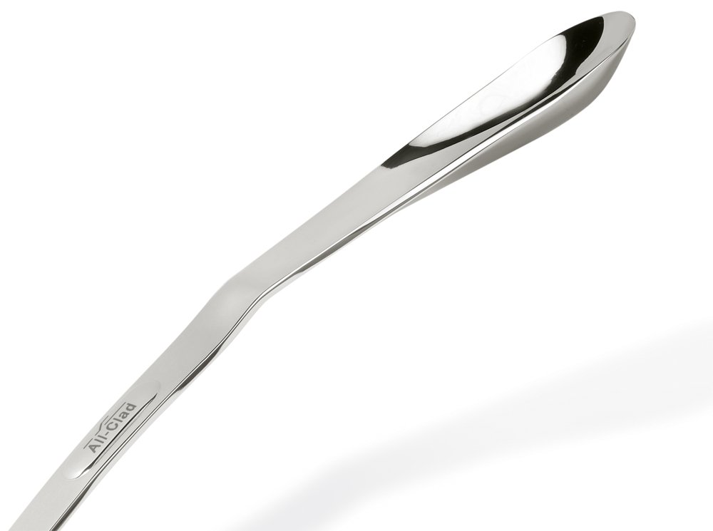 All-Clad Louche antiadhésive en acier inoxydable K0400764 de 30,5 cm, grande, 177 g, argent