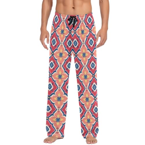 Pantalon de pyjama géométrique homme ample contre les irritations de nuit taille S