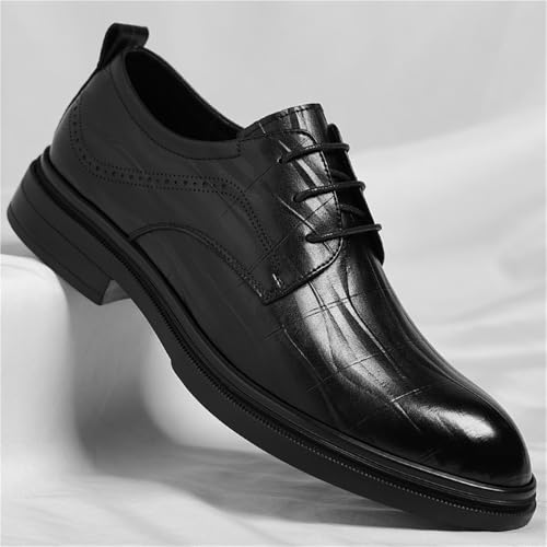 Men's British Korean Style Wedding Dress Shoes Leather Oxfords for Groom Business Formal Casual Breathable Comfortable Anti-Slip4