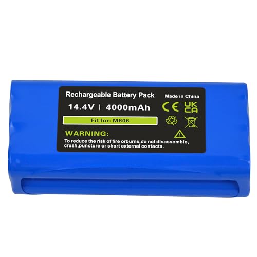 iPrize Batterie de Rechange NI-MH 14,4 V 4,0 Ah pour Dirt Devil Libero M606, M607 Spider, M610, M611, M612, M613, pour Dirt Devil 0606004, R1-L051B, NC5755-944