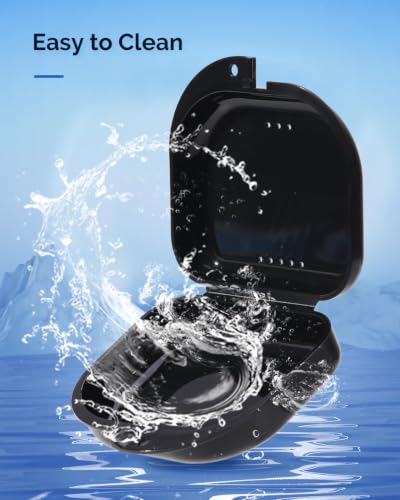 Image of FEORA Dental Orthodontic Teeth Aligner Retainer Case Denture Box in Black Color Aligner Case Retainer Mouth Guard and Denture Storage Box Retainer Box Retainers Case Durable, Portable & Hygienic(1)