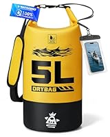 WATSABRO Dry Bag – 5L/10L/20L wasserdichte Tasche, Kratzfester Wasserdichter Rucksack, Inklusive 100% Wasserfeste Handyhülle – Ideal für Wassersportarten wie SUP, Kajak, Kanu sowie Strandurlaube