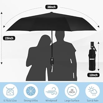 Seniny Windproof Travel Umbrella, Automatic Umbrellas for Rain, Portable & Compact Umbrellas for Backpack, Strong UV for Protection, Folding Small Sun Umbrella for Car, Walking