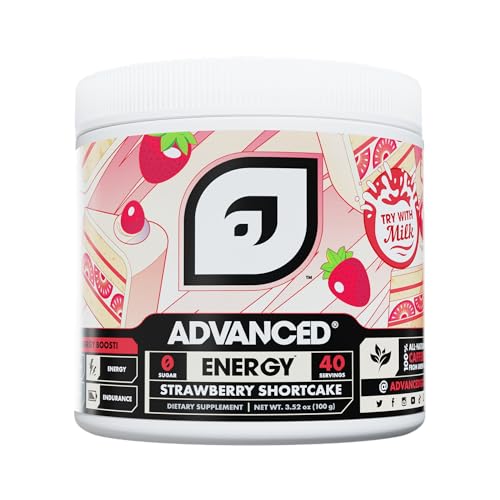 Image of Advanced Energy - Energy Boosting Formula with Electrolytes for Hydration - L-Theanine to Combat Jitters - Sugar Free & Keto Friendly - No Maltodextrin (40 Servings) (Strawberry Shortcake)
