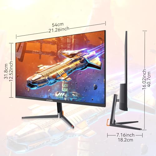 Image of CUNPU 24 Inch 1440P Monitor,QHD 100Hz IPS Monitor, 99% sRGB Color Gamut,16.7 Million Color, Adaptive Sync, Slim Frame, HDMI /DP, VESA Mountable, for Gaming and Office