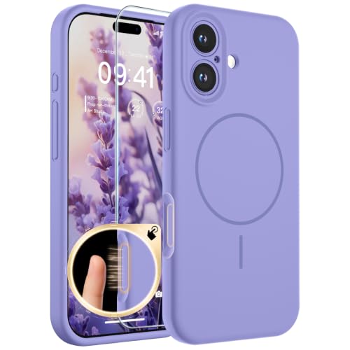 SUPFINE Silicone & Magnetic for iPhone 17 Case Light Purple - image 1