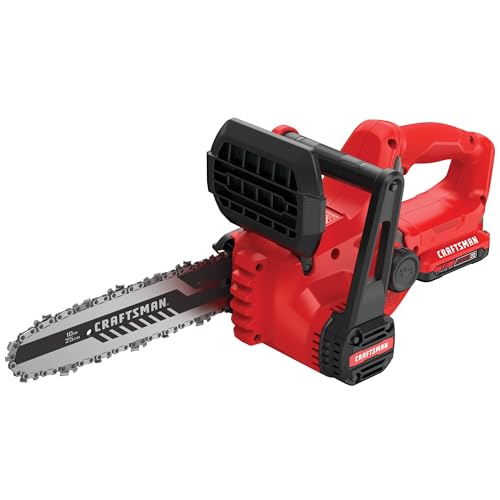 CRAFTSMAN Mini Chainsaw, 10 inch Mini Chainsaw Cordless, Electric Chain Saw, V20 Battery and Charger Included, Handheld Tree Trimmer Wood Cutter (CMCCS610D1) by CRAFTSMAN - Image 9