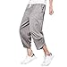 Produktbild SSUPLYMY Herren Leinenhose Baumwollleinen Einfarbig Bequeme Hose Herren Strandhose Sommer atmungsaktiv Coole Hose Beam Foot Harlan Plissee Hose Baggy Weiten Hosen Mode Bequeme Hose
