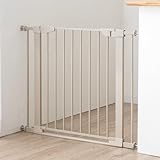 タンスのゲン ベビーゲート 拡張フレーム付き【取付幅75～96】バリアフリー ベビーガード 赤ちゃんゲートオートクローズ グレージュ 64900006(105482)