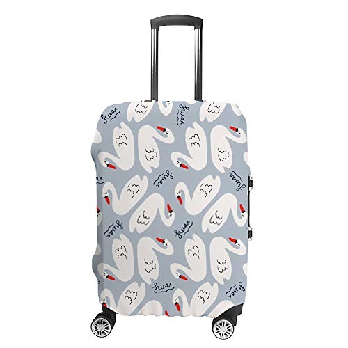 Housse de transport pour bagages de voyage souple motif cygne protection valise soute