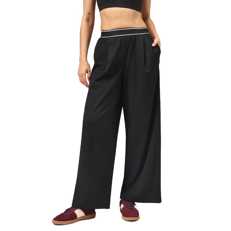 blissclub Womens Cloud Korean Active Wide Pants Wide-Leg Trousers Korean Style Pleated Pants with Boxer Waistband & Stretch Fit - Tall (for Women Above 5'5)-picture-41