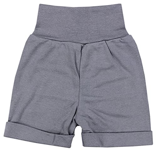 TupTam Unisex Baby Pumphose Sommershorts Baumwolle 5er Pack, Farbe: Gerades Bein/Blau Grau Grün, Größe: 86/92