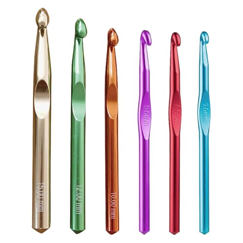 Large Aluminum Crochet Hooks Set 7mm, 8mm,...