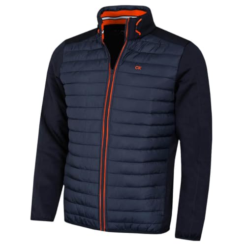 Calvin Klein Hombre Ck Hybrid Chaqueta De Golf - Azul Marino Naranja - L Calvin Klein Hombre Ck Hybrid Chaqueta De Golf - Azul Marino Naranja - L