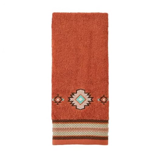 SKL Home Southwest Sunset Hand Towel, 100% Cotton, Embroidered, Rust