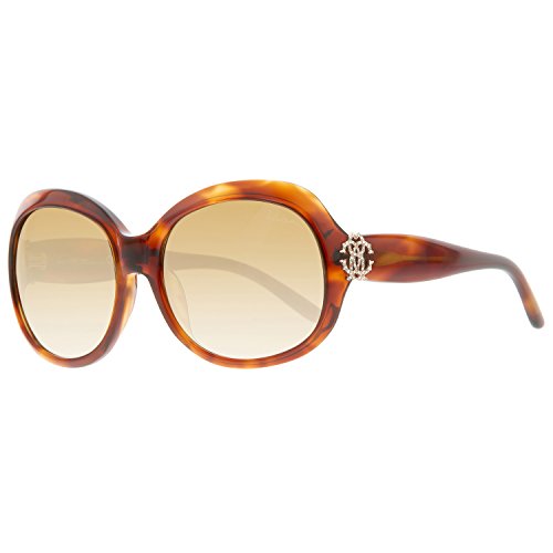 Roberto Cavalli Women's RC529 Round Sunglasses,Blonde Havana Frame/Gradient Brown Lens,one size
