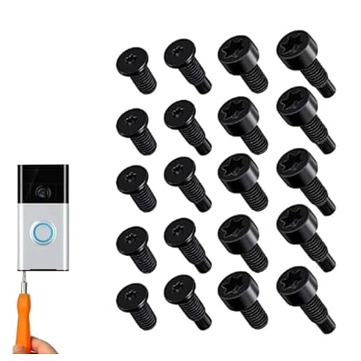 Doorbell Screws Replacement, 16Pcs/20Pcs T15/6 Security Screws for Video Doorbell Camera Replacement Kits (20pcs)