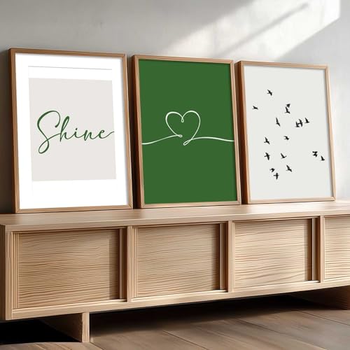Image of HOTHOUSE Home Decor Abstract Painting Decorative Modern Wall Art poster With Frame For Living Room Bed Room Hotel Wall Decor Digital Reprint Set of 3 (10X13 inch)