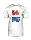 net-shirts NIEDERLANDE Vintage Flag Shirt T-Shirt, Größe S, Weiß