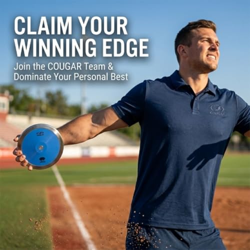 Image of COUGAR Speedy Discus Throw 1KG for Men and Women | IAAF Certified ABS Plastic Discus with Steel Rim | Hi-Spin 80% Rim Weight | Athletics Training Equipment for School and Sports Competitions