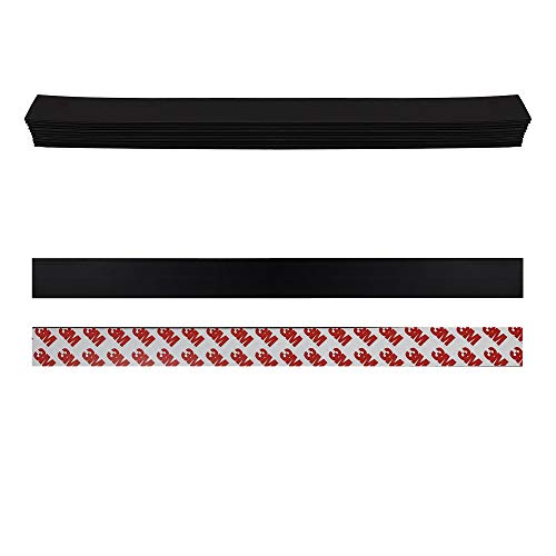 NextClimb Flat Magnetic Tape Strips Extra Strong Magnet and Adhesive Tape - Perfect for Teachers, Crafts and DIY Projects (10-Pack (1 x 11in) 3M Adhesive)