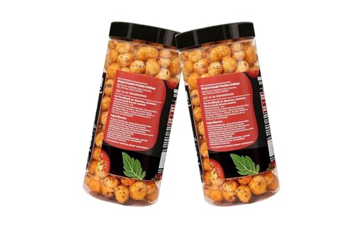 Image of H O M House Of Makhana 130g Tangy Tomato Gourmet Makhana Jar Roasted in Olive Oil, Flavored Makhana Pack of 2 (65gX2)