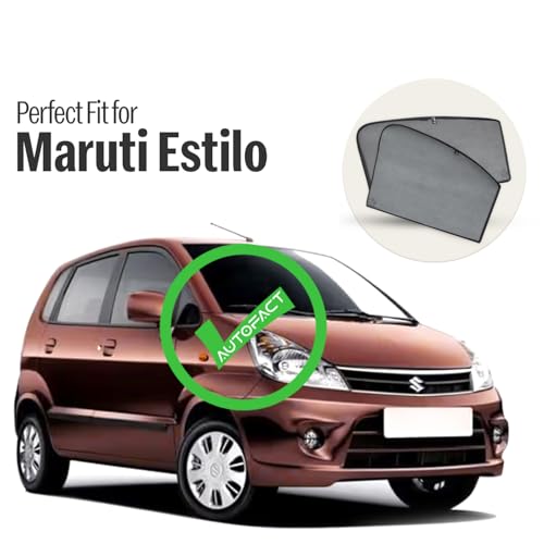 Image of Autofact Car Sunshades for Maruti Zen Estilo, UV Protection, Useful Car Accessories, Custom fit Sun Shades for Side Windows, Set of 4